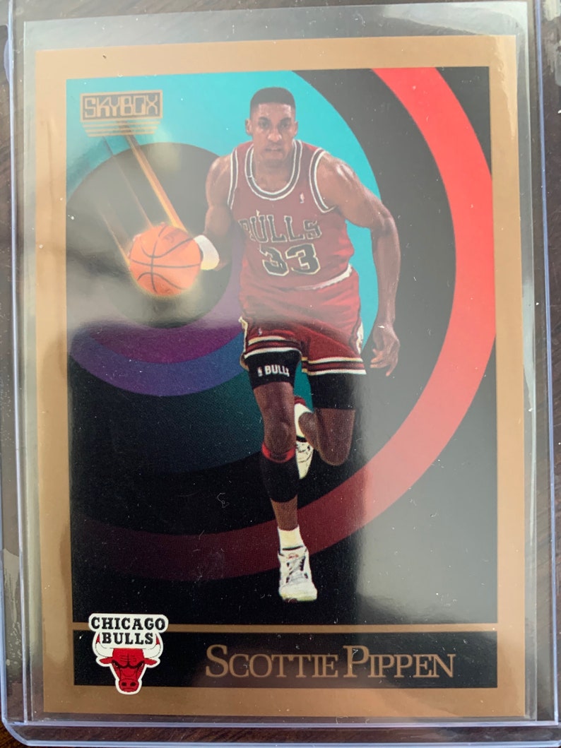 Scottie Pippen Card Set NBA Hoops Skybox 1990 2 Cards In Etsy