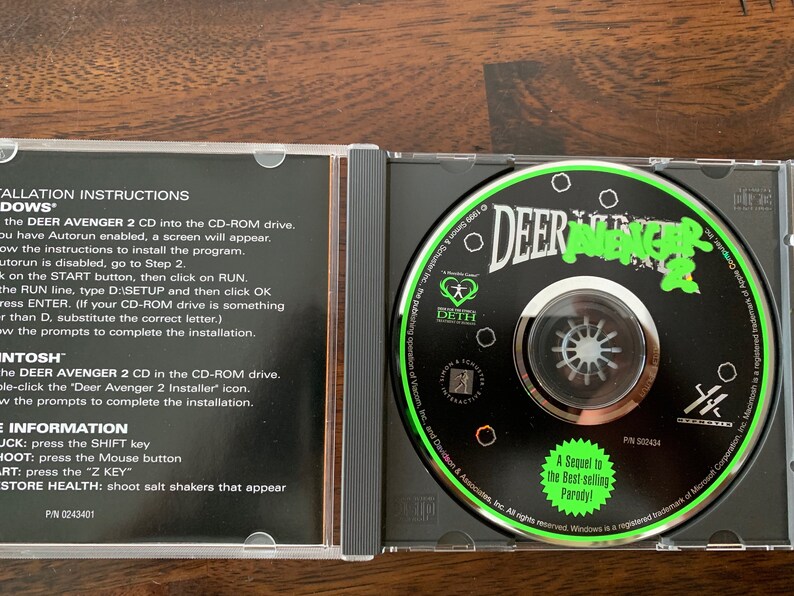Deer Avenger 2 Windows Mac Game CD Rom