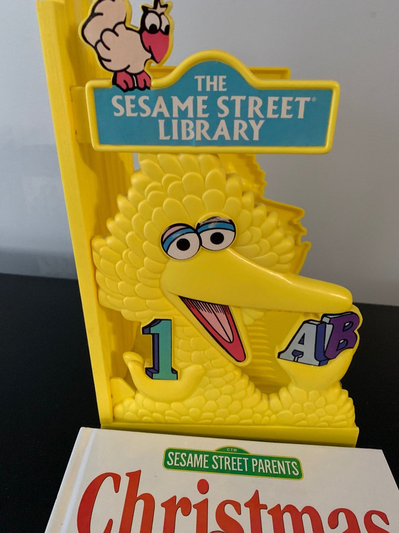 Sesame Street Library Book Shelf Ends With Special Christmas Book 1979