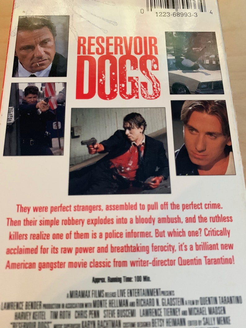 Reservoir Dogs VHS Movie Etsy