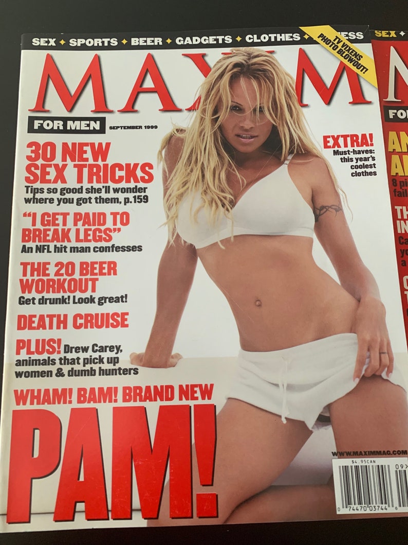 Maxim Magazine Collection 1 3 Magazines 1990's Pamela Etsy
