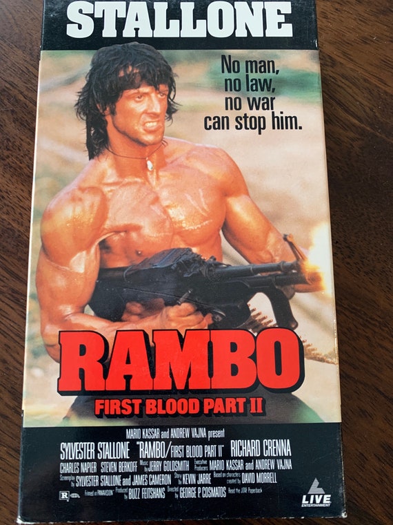 Rambo First Blood Part 2 Vhs Stallone Movie Etsy Rambo First Blood Part 2 Vhs Stallone Movie Etsy