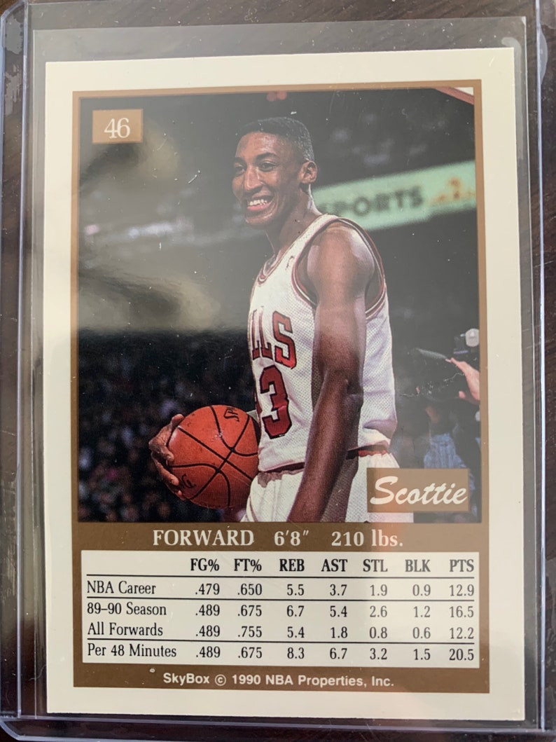 Scottie Pippen Card Set NBA Hoops / Skybox 1990 2 cards in ...