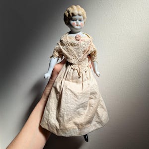Victorian Antique Porcelain Doll with Original Clothes