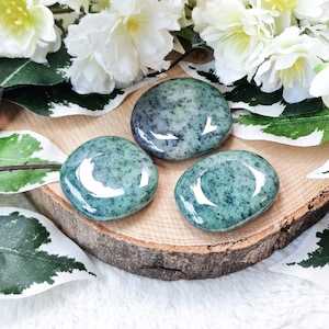 Nephrite Jade Pocket Stone - Palm Stone - Hand Stone - Cabochon Natural Polished Crystal Gemstone Flat Cuddle Tumbled Healing Gem Slab Raw