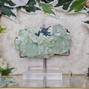 Apophyllite with Heulandite and Stilbite from India Geode Gemstone Interior Crystal Decoration Rare Special Specimen Collector Cluster Stone