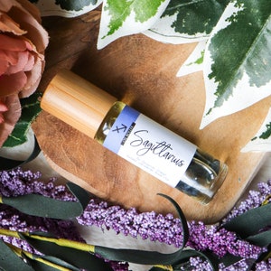 Zodiac Sagittarius Perfume - Oil Roller / Roller Bottle Fir Orange Cinnamon Fragrance / Essential Cosmetics Gift Indie Crystal Spiritual