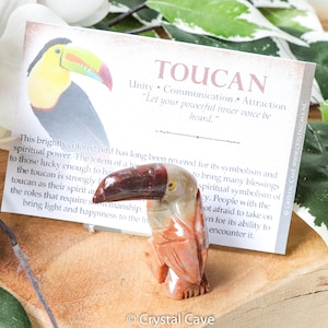 Soapstone Toucan - Spirit Animal Totem Power Gemstone Crystal Stone Statue Home Sculpture Altar Natural Decoration Interior Gift Carving