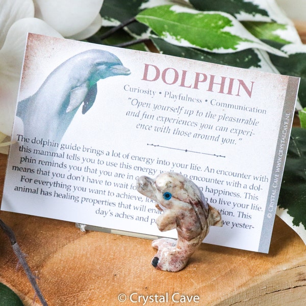 Soapstone Dolphin - Spirit Animal Totem Power Gemstone Crystal Stone Statue Home Sculpture Altar Natural Decoration Interior Gift Carving