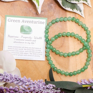 Green Aventurine Bracelet / Round Beads 6mm High Grade Quality Genuine Natural Gemstone Stone Beaded Jewelry Men Women Crystal Bead Gem Rock