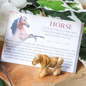 Soapstone Horse - Spirit Animal Totem Power Gemstone Crystal Stone Statue Home Sculpture Altar Natural Decoration Interior Gift Carving Peru