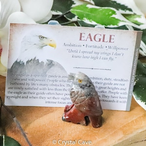Soapstone Eagle - Spirit Animal Totem Power Gemstone Crystal Stone Statue Home Sculpture Altar Natural Decoration Interior Gift Carving Peru