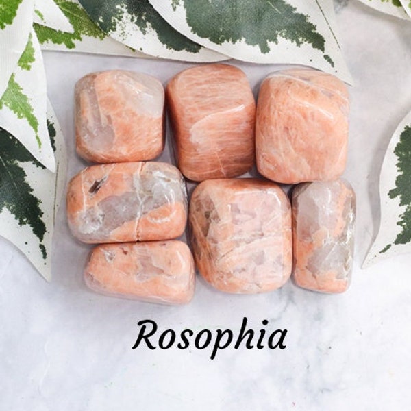 Rosophia Crystal - Tumbled Stone Polished Gemstone / Femininity Wisdom Love / Tumble Rock Rare Biotite Feldspar Rocky Mountains America USA