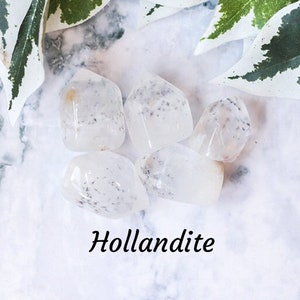 Hollandite Crystal Tumbled Stone Polished Gemstone / Growth Cleansing / Smooth Mineral Decoration Tumble Rock Brazil Quartz Urchin Star
