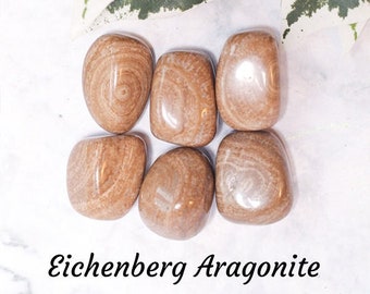 Eichenberg Aragonite Crystal - Tumbled Stone Polished Gemstone / Balance Concentration / Brown Smooth Pebble Tuff Tchazar Bregenz Austria