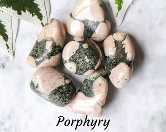 Porphyry Jasper Crystal - Tumbled Stone Polished Gemstone / Relaxation Rest Surrender / Heart Chakra Marshmellow Tumblestone Australia