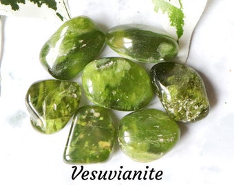 Vesuvianite Idocrase Crystal - Tumbled Stone - Polished Stone - Gemstone / For Progress Hope Positivity / Depression Heart Chakra Capricorn