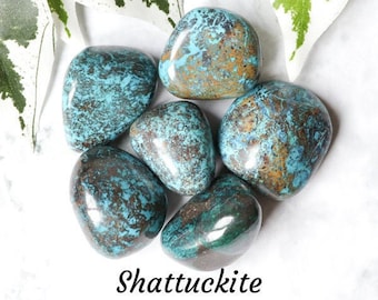 Shattuckite Crystal - Tumbled Stone Polished Gemstone / Intention Truth Amplifying / Blue Tumblestone Throat Third Eye Aquarius Congo Africa