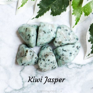 Kiwi Jasper Crystal - Tumbled Stone - Polished Stone - Sesame Gemstone / Cleansing • Amplifying • Healing / Pebble Boulder Rock Smooth Round