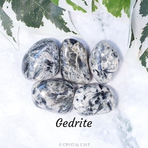 Gedrite Crystal - Tumbled Stone Polished Gemstone / Purification Guides Spirituality Smooth Pebble Biotite Quartz Cordierite Ludvika Sweden