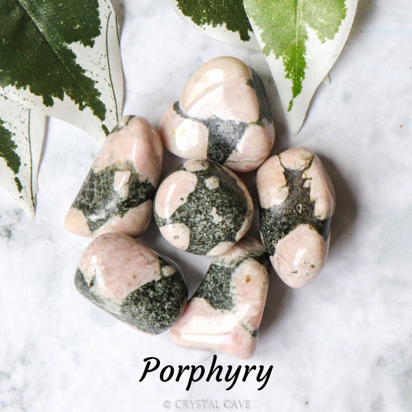 Porphyry Jasper Crystal - Tumbled Stone Polished Gemstone / Relaxation Rest Surrender / Heart Chakra Marshmellow Tumblestone Australia