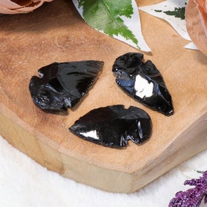 Raw Black Obsidian Spearpoint / Rough Natural Stone Crystal Decoration Interior Sculpture Cluster Nugget Gemstone Geode Altar Arrow Point