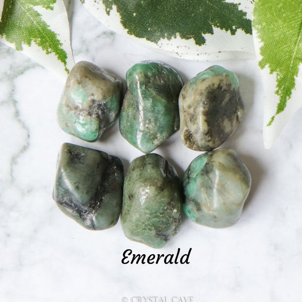 Emerald Crystal - Tumbled Stone Polished Gemstone / Love Connections Intuition / Intention Birthstone May Birthstone Zodiac Taurus Brazil