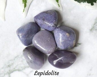 Lepidolite Crystal - Tumbled Stone - Polished Stone - Gemstone / For Better Sleep • Dreams • Relaxing / Heart Crown Chakra Zodiac Libra