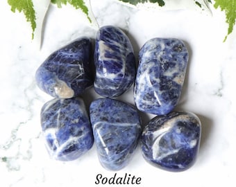 Sodalite Crystal - Tumbled Stone Polished Gemstone / Harmony Intuition Truth / Zodiac Saggitarius Throat Chakra Rock Blue Gem Namibia Africa
