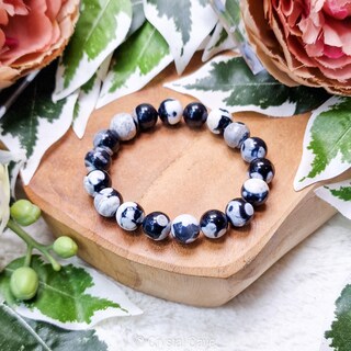 Bracciale In Pietre Naturali Fatto A Mano – Perle Di Cristallo 4mm – Elastico E Regolabile – Vari Stili: Acquamarina, Agata, Occhio Di Gatto E Altri