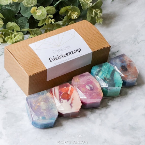 Crystal Soap Gift Set Box - Crystal Infused Skincare - Wedding Gift - Christmas Gift - Unique Handmade Soap GIft - Handmade Beauty Cosmtics