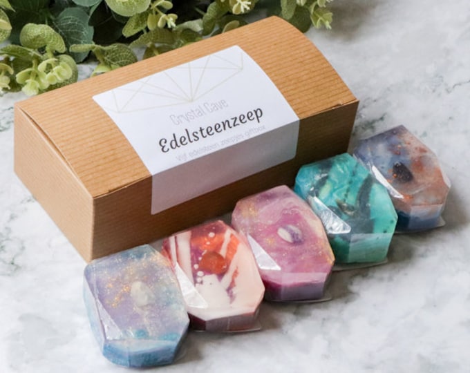 Crystal Soap Gift Set Box - Crystal Infused Skincare - Wedding Gift - Christmas Gift - Unique Handmade Soap GIft - Handmade Beauty Cosmtics
