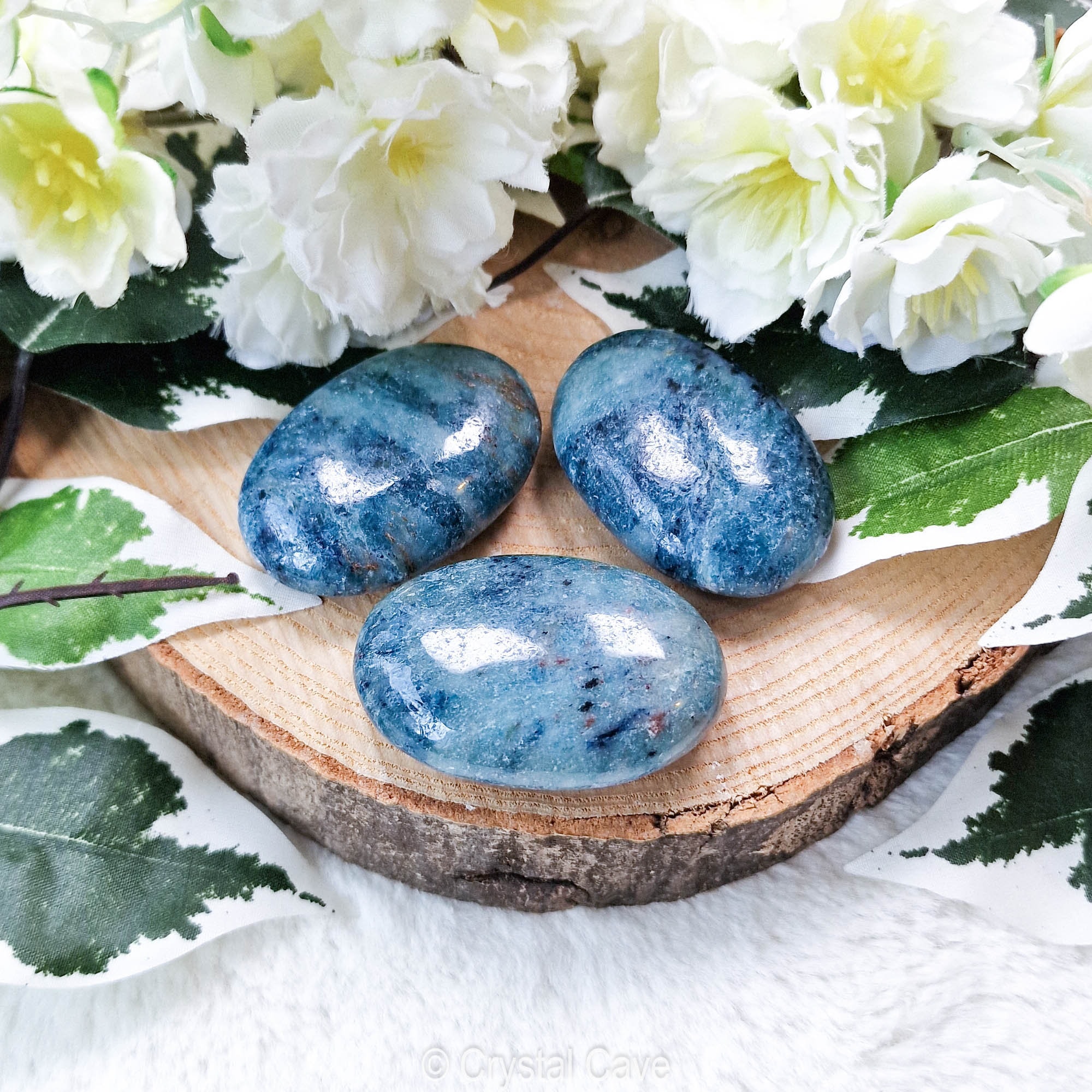 Trolleite Pocket Stone - Palm Stone Hand Cabochon Natural Polished Crystal Gemstone Flat Tumbled Healing Gem Raw Disk Nature Round Oval