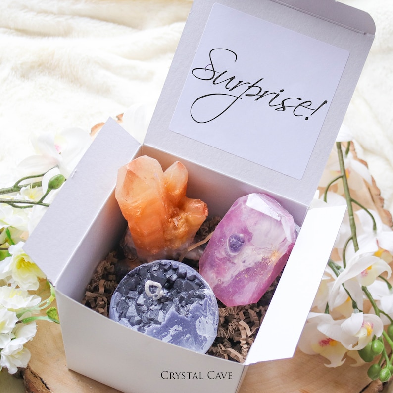 Crystal Cave Surprise Box / Mystery Gift Box Gift Random Spiritual Crystals / Witch Witchcraft Alchemy Magic Spells Incence Essential Oil image 2