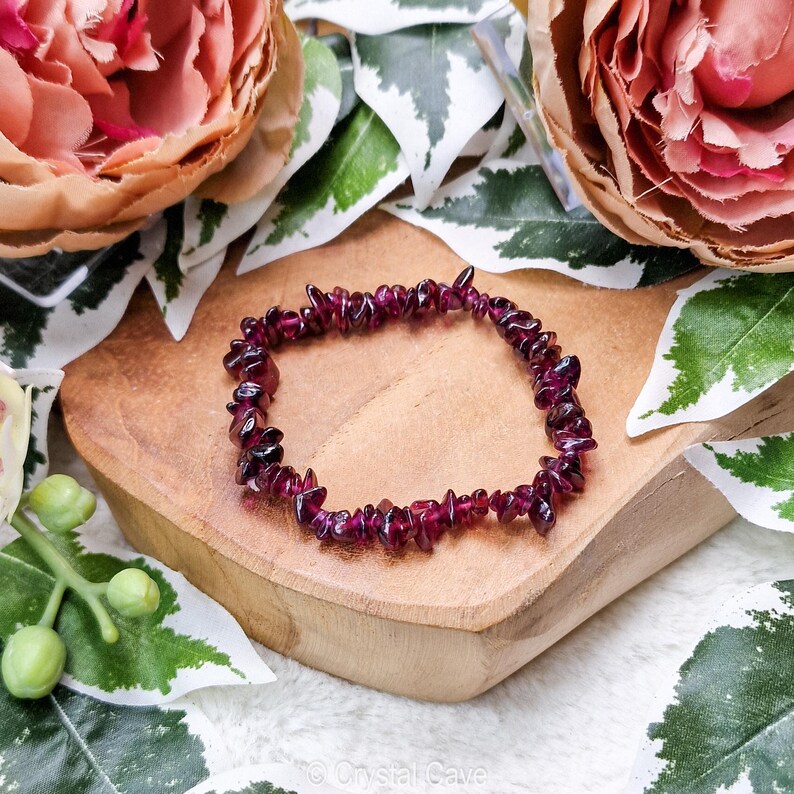 Length For Grade R Rhodolite Bracelet / One Size Gemstone Jewelry Stretch Stone Beads ...