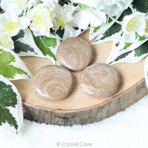 Eichenberg Aragonite Pocket Stone - Palm Stone Hand Stone Cabochon Natural Polished Crystal Gemstone Flat Tumbled Healing Gem Raw Disk Rock
