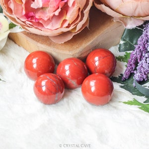 Red Jasper Sphere Crystal Carving / 3cm 30mm Orb Ball Polished Stone Gemstone Spiritual Grid Witch Massage Tool Divination Gazing Oracle
