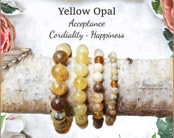 Yellow Opal Bracelet 4/6/8/10/12mm Round Beads High Grade Quality Genuine Natural Gemstone Stone Beaded Jewelry Men Women Crystal Bead Rock