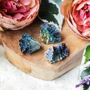 Raw Bismuth Cluster / Synthetic Rough Natural Stone Lump Crystal Decoration Interior Sculpture Chunk Gemstone Geode Druzy Rock Collectors