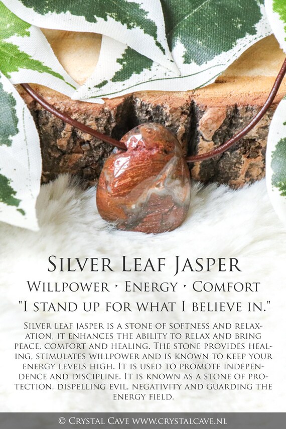 Silver Leaf Jasper Polished Necklace Pendant Pierced Drilled Etsy Silver Leaf Jasper Polished Necklace Pendant Pierced Drilled Etsy