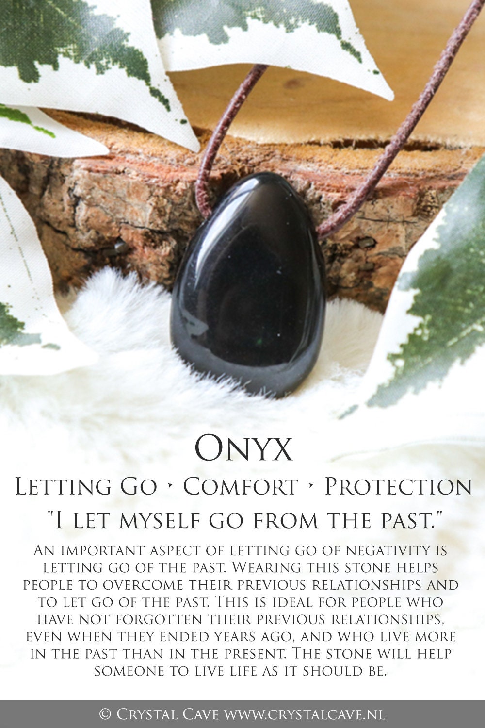 Onyx Polished Necklace Pendant Drilled Stone Jewelery | Etsy