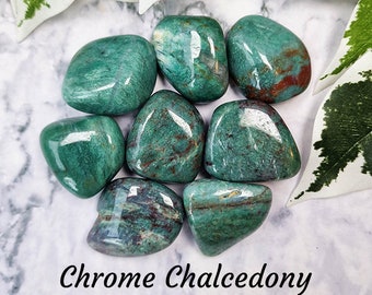 Chrome Chalcedony Crystal - Tumbled Stone Polished Gemstone / Collaboration Communication Humanitarian / Smooth Gem Mineral Rock Australia
