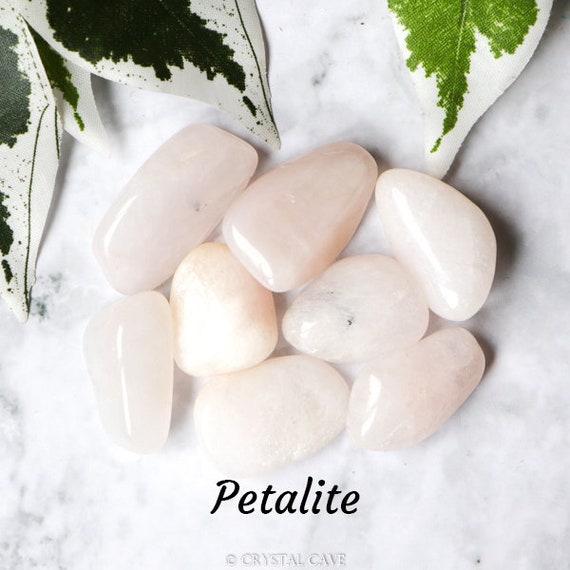 Petalite Crystal - Tumbled Stone Polished Gemstone / Consciousness  Independence High Vibration / Tumblestone Crown Chakra Angels Pink Africa