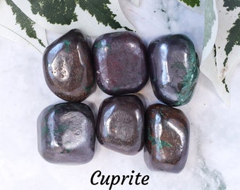 Cuprite Crystal - Tumbled Stone - Polished Stone - Gemstone / Grounding • Manifestation • Surrender / Smooth Pebble Round Pebble Copper Ore
