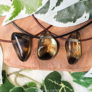 Prasiolite Polished Necklace Pendant - Drilled Stone Jewelry Free Bead Smooth Pierced Crystal Gemstone Connections Spirituality Amplifying