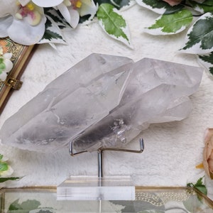 Tibetan Quartz Cluster - Master Healer Adjustable Display Stand Gemstone Interior Crystal Decoration Ganesh Himāl Himalayas Mountain Tibet