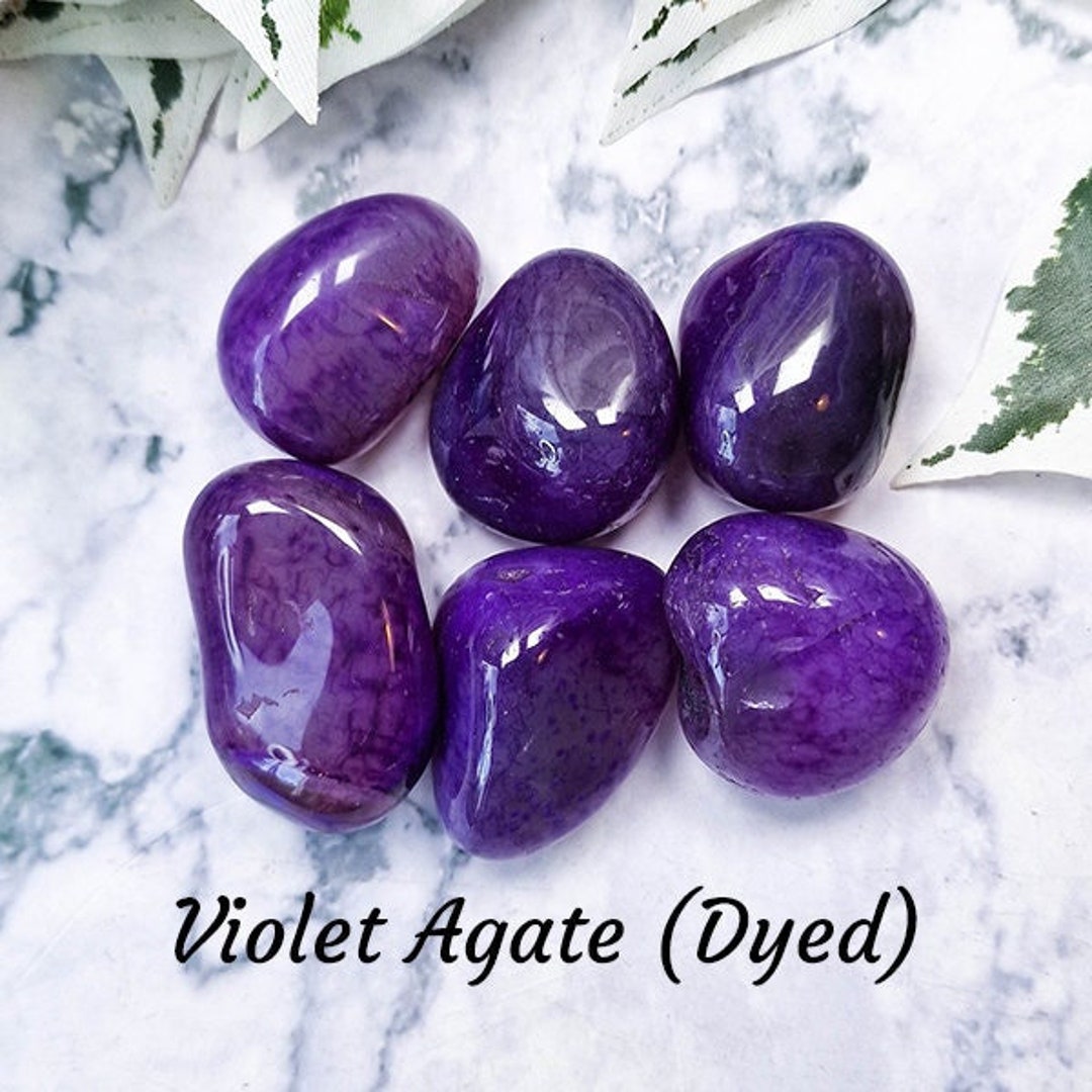 Violet Agate Crystal Tumbled Stone Polished Stone Gemstone