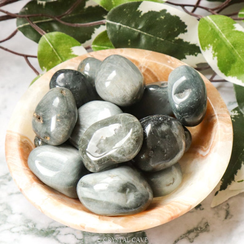 Cat's Eye Quartz Chrysoberyl Crystal Tumbled Stone Etsy
