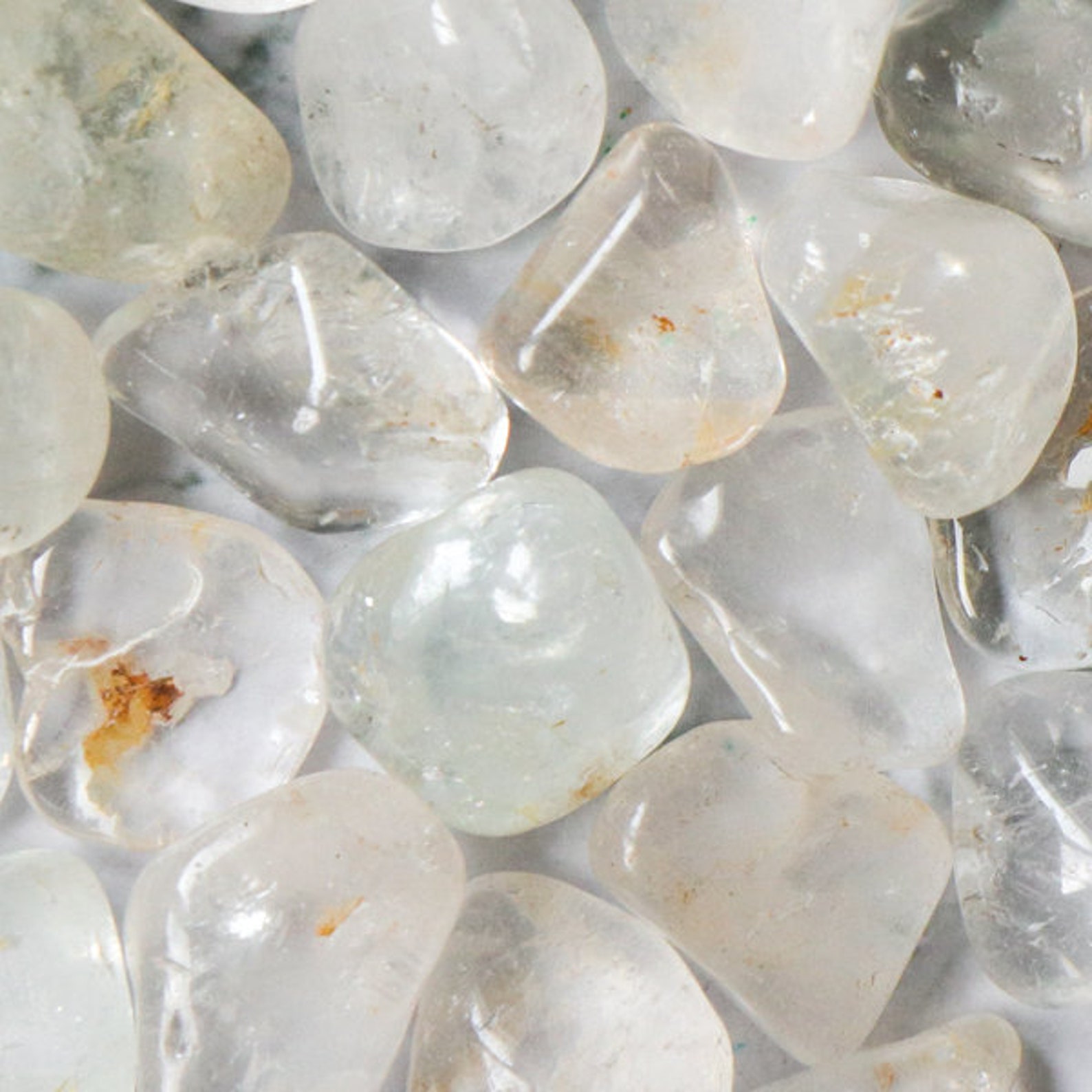 White Topaz Crystal Tumbled Stone Polished Stone Etsy