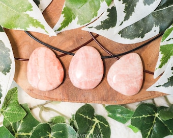 Barite Polished Necklace Pendant - Drilled Stone Jewelery Oval Smooth Shape Bead Healing - Baryte Gemstone Expression Evolution Letting Go